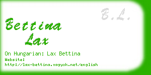 bettina lax business card